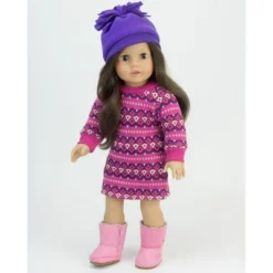 Sophia’s Fair Isle Knit Sweater Dress & Hat For 18” Dolls, Hot Pink/Purple 7 Sophia’s Fair Isle Knit Sweater Dress & Hat For 18” Dolls, Hot Pink/Purple -Children Products Store GUEST f870a938 0d23 4ef4 8d99 210b52ad8d03