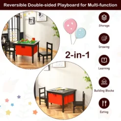 Costway 2-in-1 Kids Activity Table & 2 Chairs Set W/Storage Building Block Table -Children Products Store GUEST f92756c2 ece8 4449 b71c 04d26b827a57