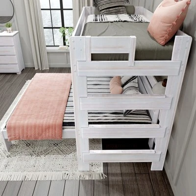 Max & Lily Farmhouse Twin Over Queen L-Shaped Bunk Bed With Desk 5 Max & Lily Farmhouse Twin Over Queen L-Shaped Bunk Bed With Desk - Image 3