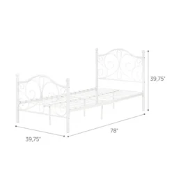 Twin Country Poetry Complete Metal Platform Bed White - South Shore 17 Twin Country Poetry Complete Metal Platform Bed White - South Shore -Children Products Store GUEST fe6e6260 2aba 42b8 bdce 5b5985baa23b