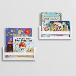 2pk Kids' 10" Floating Wall Mount Bookshelf Set White - RiverRidge Home -Children Products Store GUEST fe817720 8317 4443 9e28 6e054c23eaba