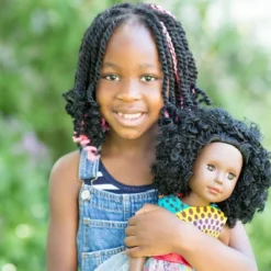 Ikuzi Dolls Multi Colored Dress Doll With Black Hair 18" Fashion Doll -Children Products Store GUEST fe82c15d 6658 4ecd a889 845d4ce56e68