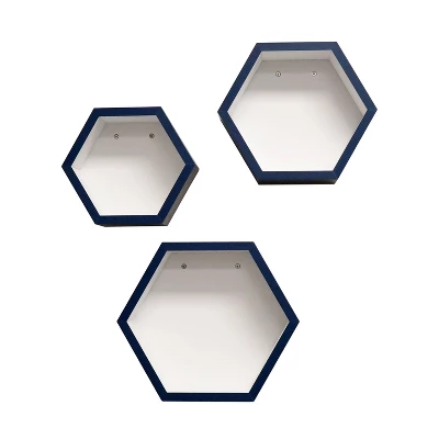 8" X 10" X 12" Set Of 3 Hexagon Shelves For Kids' Room - InPlace 9 8" X 10" X 12" Set Of 3 Hexagon Shelves For Kids' Room - InPlace - Image 7